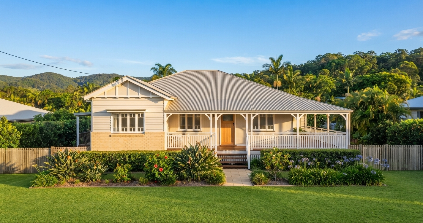 Modern Queensland rental home with a well-maintained garden on the Sunshine Coast
